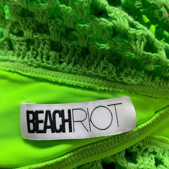 Beach Riot Bandeau Bikini Top‎ Crochet Green - Picture 5 of 6